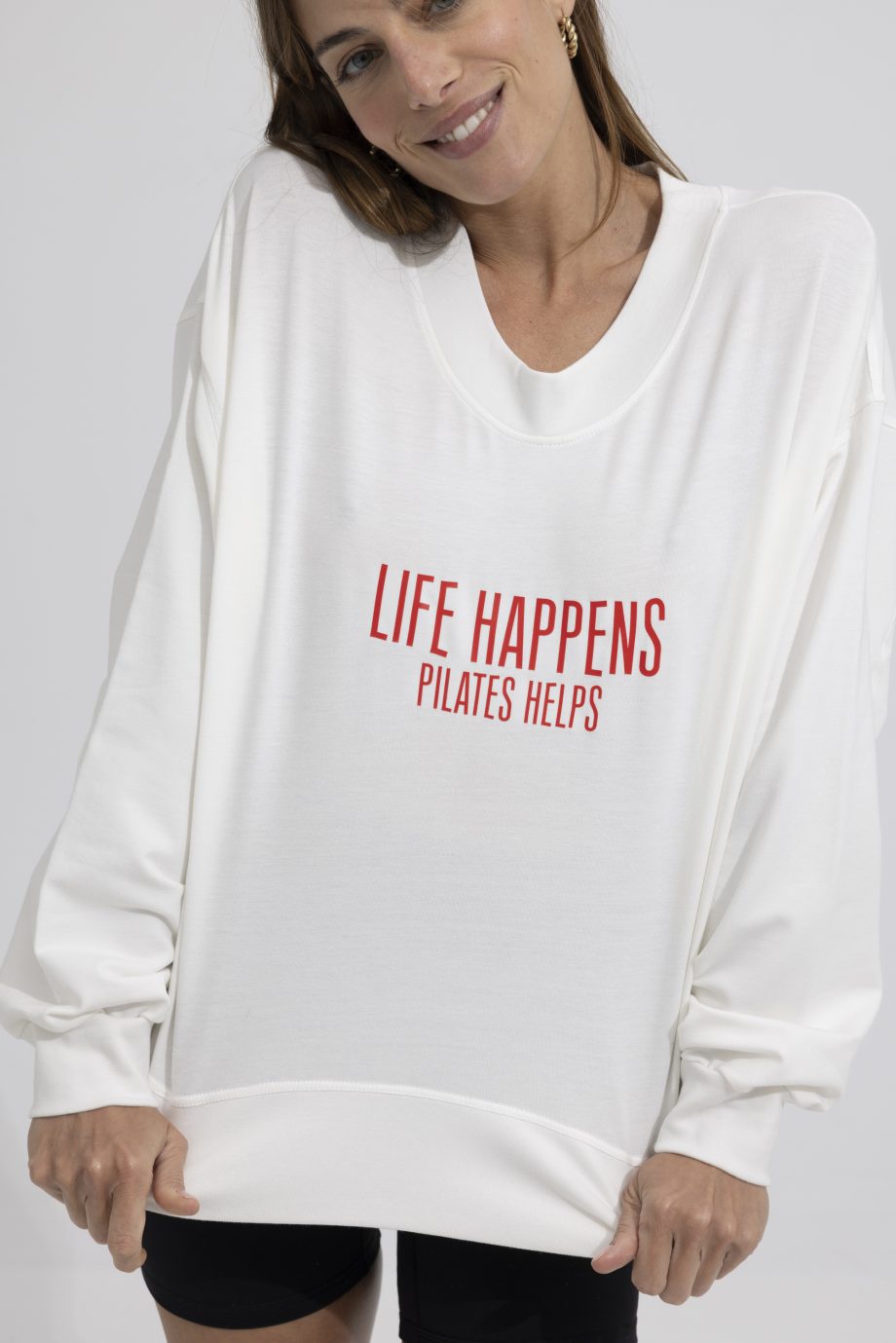 Oversized κοντό φούτερ. Sweatshirt NOOS Pilates Wear