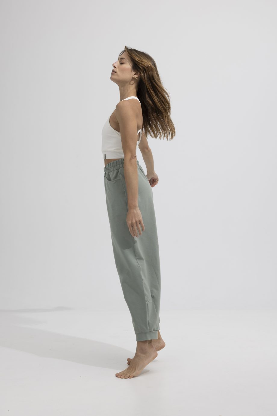Βαμβακερό barrel παντελόνι Trousers NOOS Pilates Wear