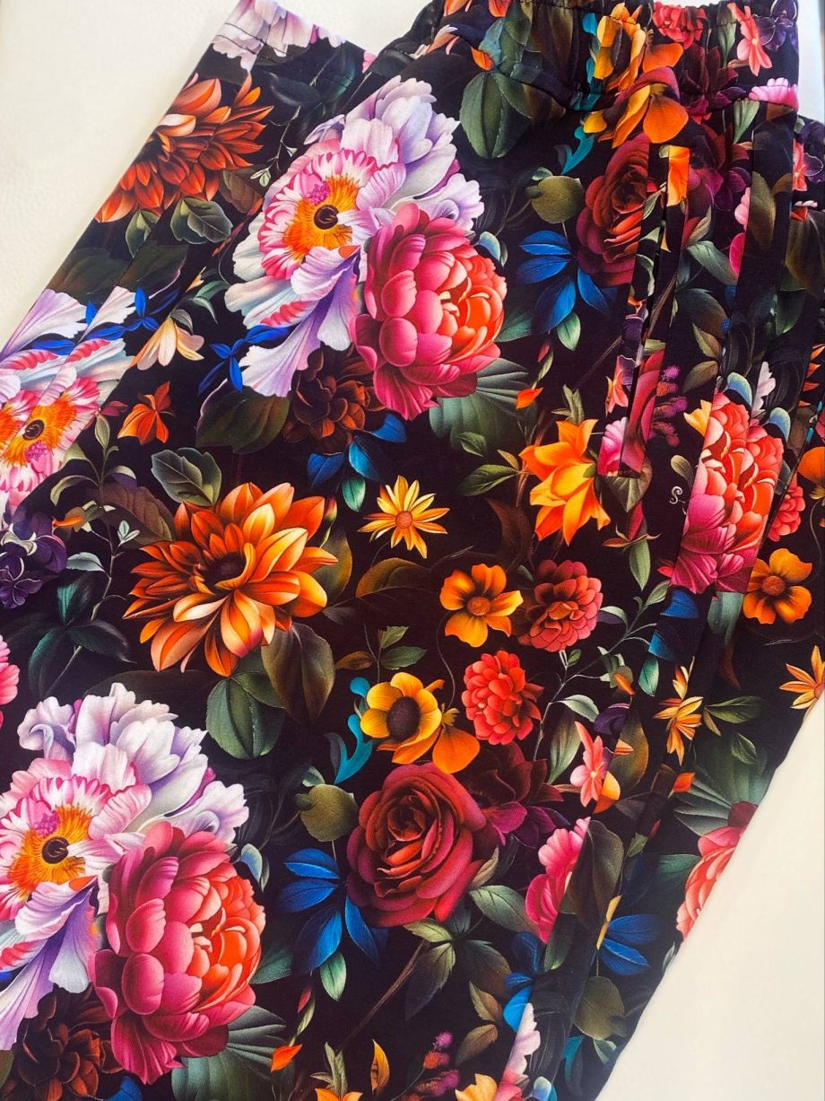 Φαρδύ Ψηλόμεσο Παντελόνι με Floral Print Trousers NOOS Pilates Wear