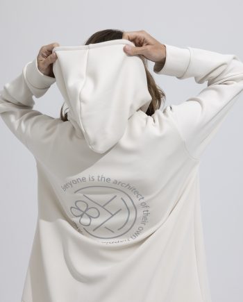 Oversized ζακέτα από μαλακό ύφασμα με ασημί εκτύπωση Hoodies NOOS Pilates Wear