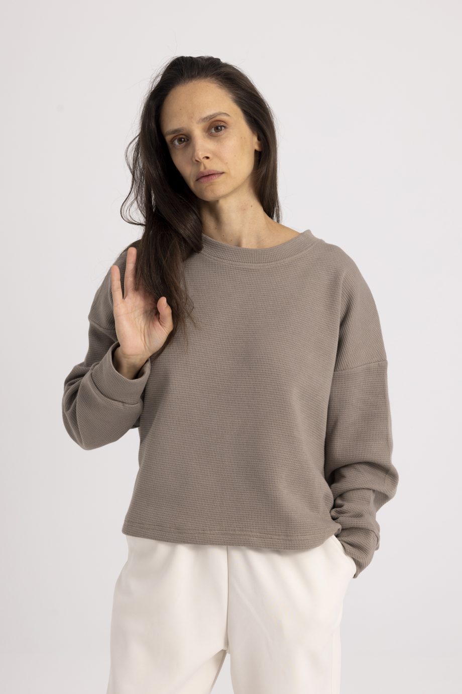 Μπλούζα βαμβακερή με ιδιαίτερη ύφανση. Sweatshirt NOOS Pilates Wear