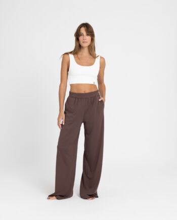 Παντελόνι Wide Leg από απαλό μείγμα  Βamboo Trousers NOOS Pilates Wear