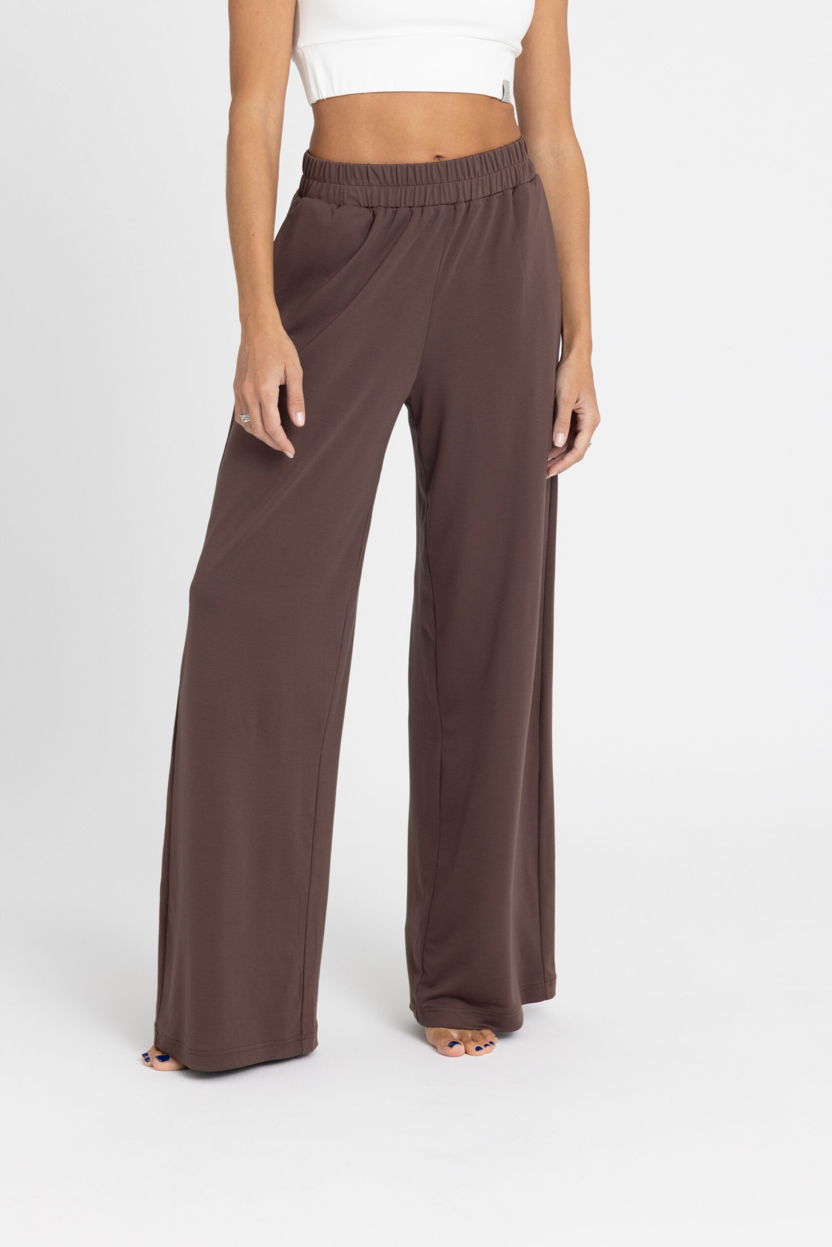 Trousers - Παντελόνι Wide Leg από απαλό μείγμα Βamboo Παντελόνι Wide Leg από απαλό μείγμα Βamboo Trousers NOOS Pilates Wear