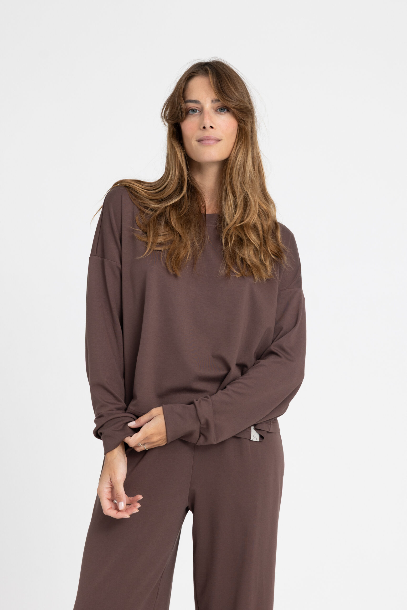 Trousers - Παντελόνι Wide Leg από απαλό μείγμα Βamboo Παντελόνι Wide Leg από απαλό μείγμα Βamboo Trousers NOOS Pilates Wear